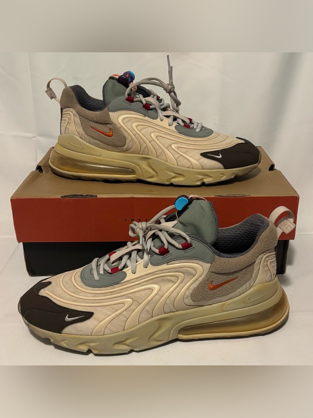 Nike Air Max 270 React ENG Travis Scott Cactus Trails CT2864-200 Men’s Size 14